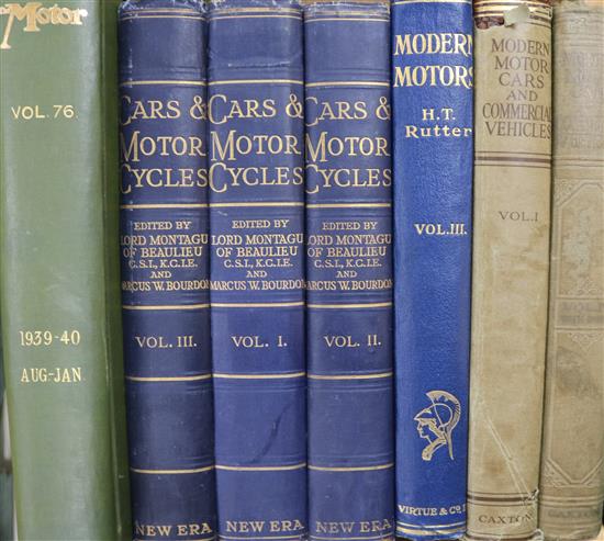 A box of car and motorcycle books